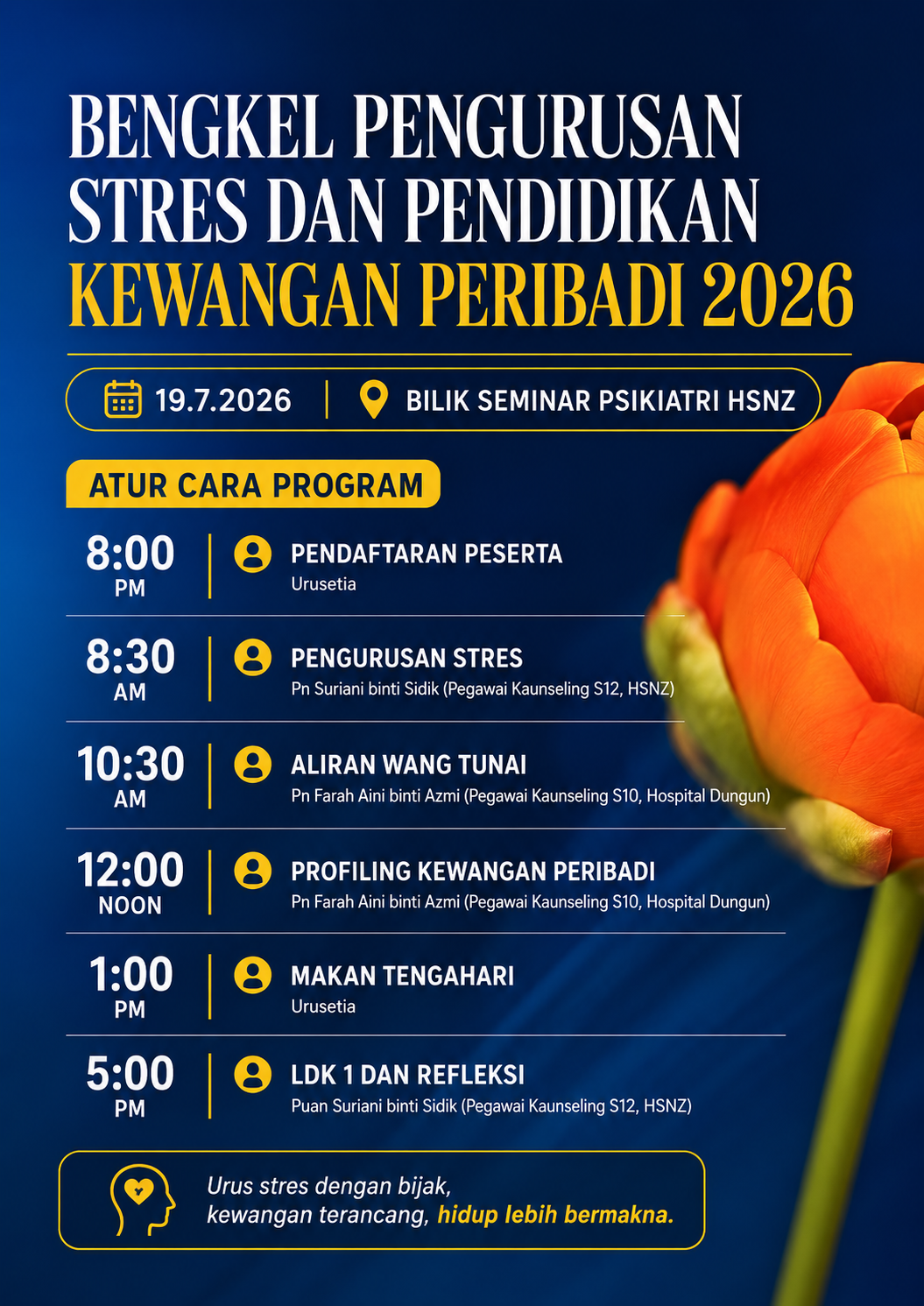 Bengkel Pengurusan Stres dan Pendidikan Kewangan Peribadi 2026